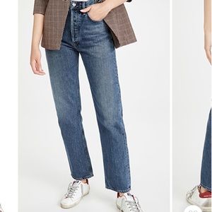 Agolde 90s pinch waist jeans color portrait. Work twice. excellent condition!